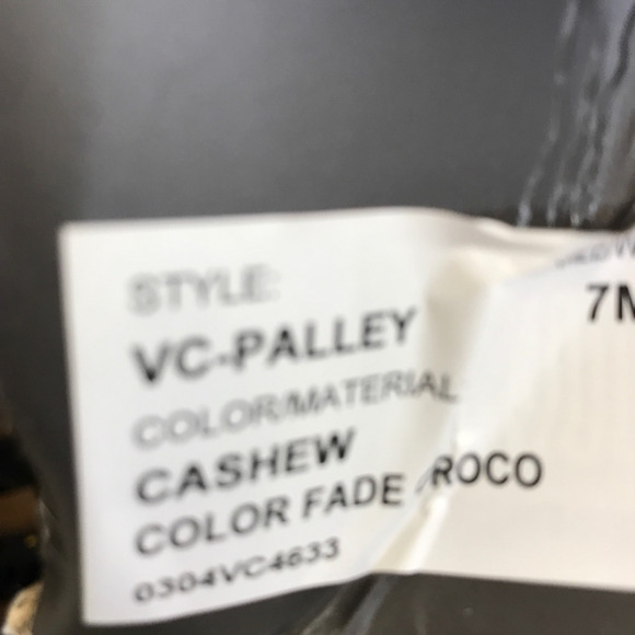 Vince Camuto Womens Palley Over Knee Boots Beige Crocodile Print Leather 7 M New - Picture 11 of 12